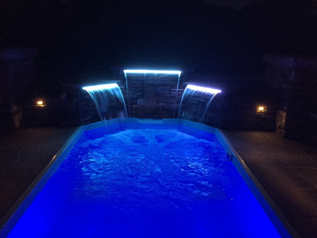 swimming pool water falls swimming pool water falls