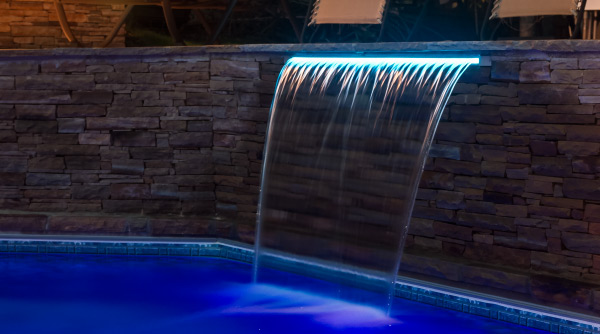 swimming pool water falls swimming pool water falls