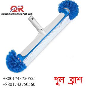 Swimming Pool Brush Head with Round Ends，19" Heavy Duty Aluminum Back Head for Cleans Walls