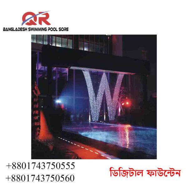 Modern Design Digital Water Curtain Indoor Artificial Waterfall Fountain