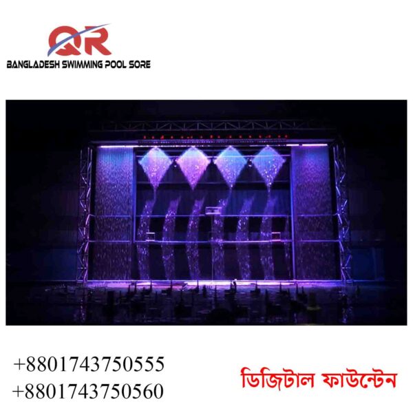 Modern Design Digital Water Curtain Indoor Artificial Waterfall Fountain