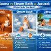 Sauna Steam Bath & Jacuzzi: What’s the Difference & Which Suits You Best