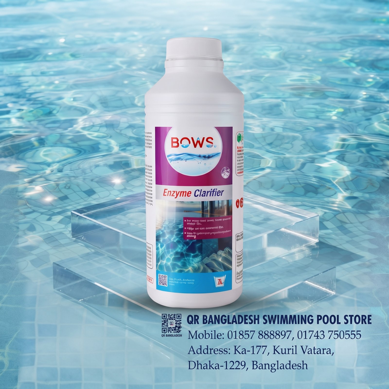 Bows Enzyme Clarifier 1L Bottle – Pool Clarifier Price in Bangladesh Bows Enzyme Clarifier 1L Bottle – Pool Clarifier Price in Bangladesh